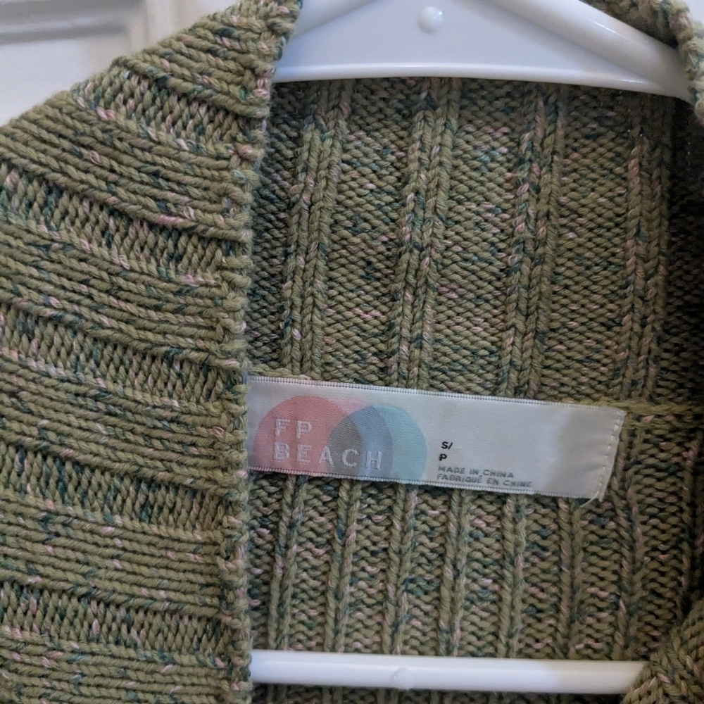 Free People Beach Mock Neck Ribbed Sweater - Picture 3 of 5